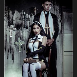 Nun & Father halloween costumes